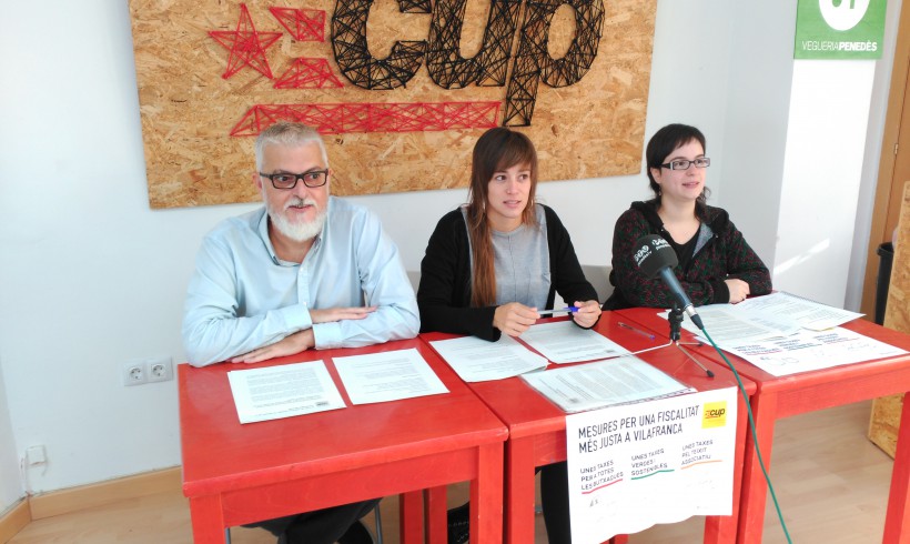 La CUP de Vilafranca presenta 14 mesures per a una fiscalitat més justa